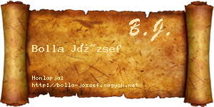 Bolla József névjegykártya